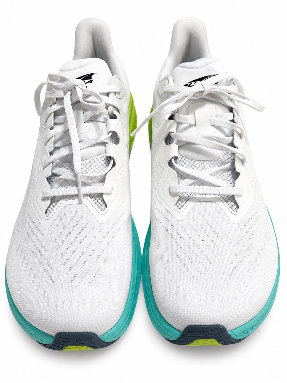 NWOT Altra Women's White Running Shoes with Teal and Lime Accents